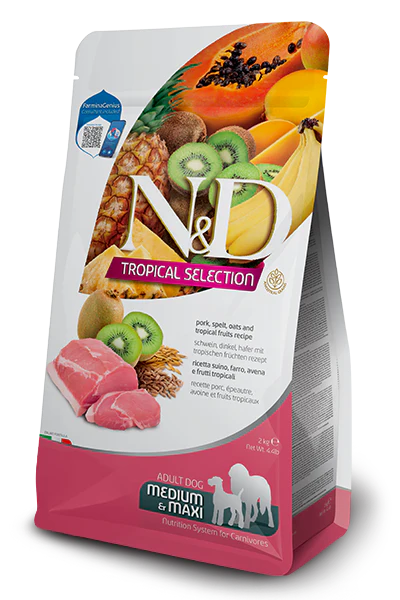 N&D Dog Tropical Selection Pork Adult Med/Max 10 Kg