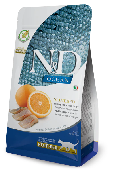 N&D Ocean Cat Herring & Orange Neutered Adult 1.5 Kg