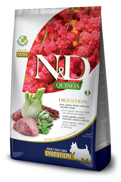 N&D Quinoa Dog Digestion. Lamb & Fennel Adult Medium/Maxi 7 Kg