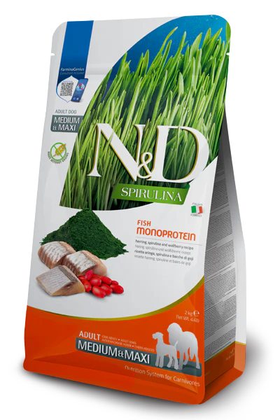 N&D Spirulina Herring Adult Med/Maxi 7 Kg