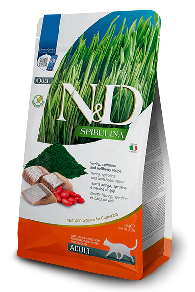 N&D Spirulina Herring Cat Adult 1.5 Kg