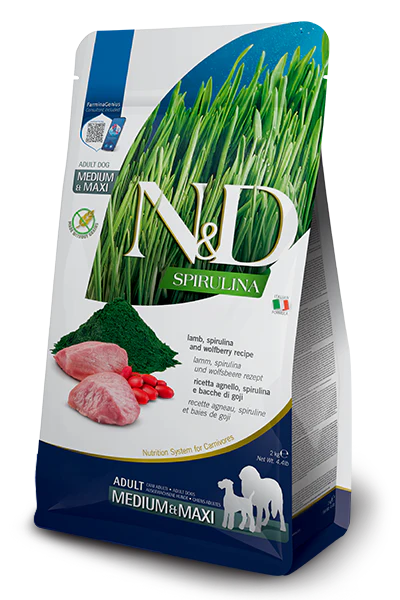 N&D Spirulina Lamb Adult Med/Maxi 7 Kg
