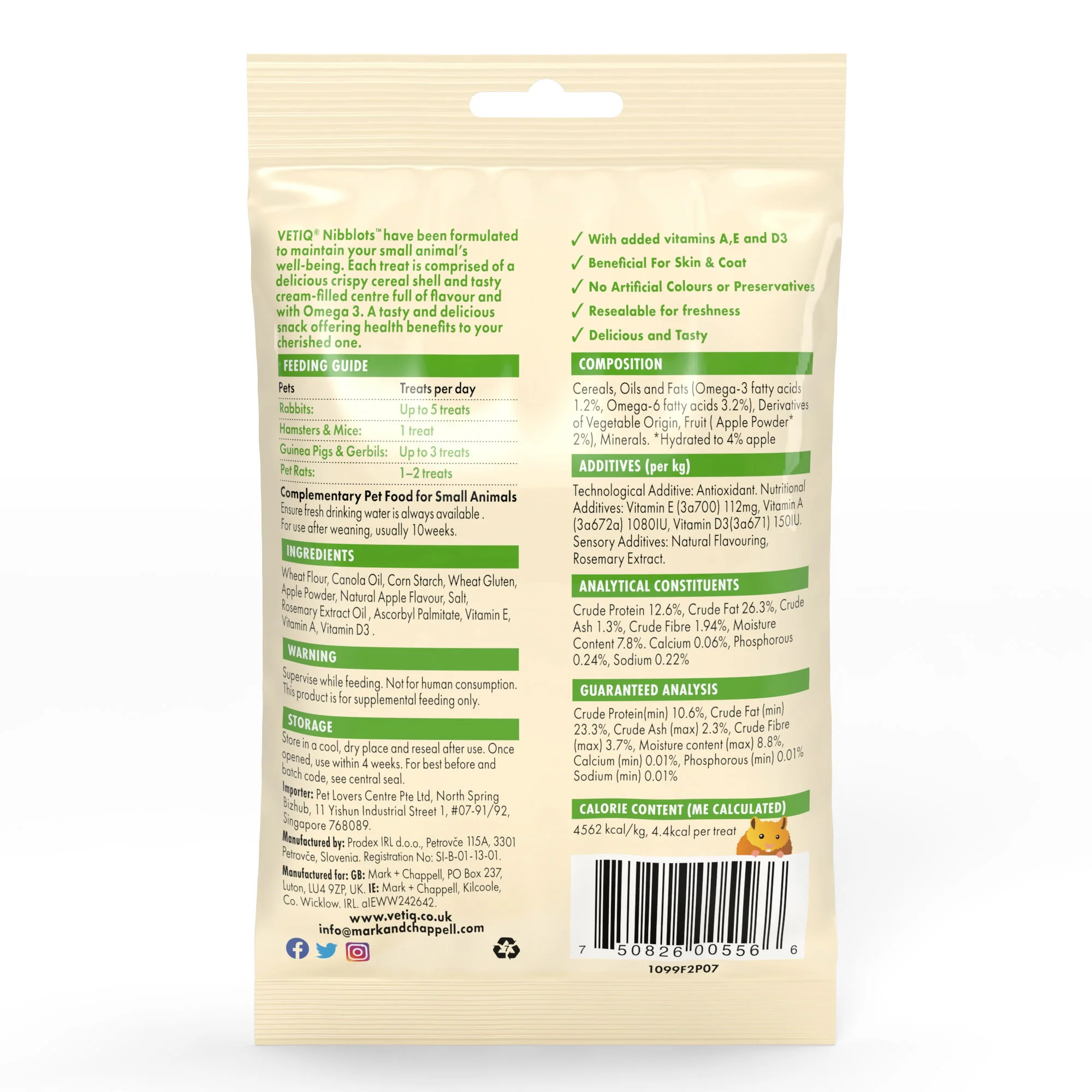 Nibblots For Small Animals Apple 30g - Image 2
