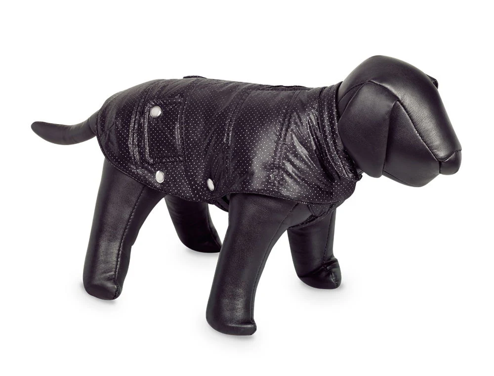 Nobby Danika Dog Coat Black With Silver Dots 26cm