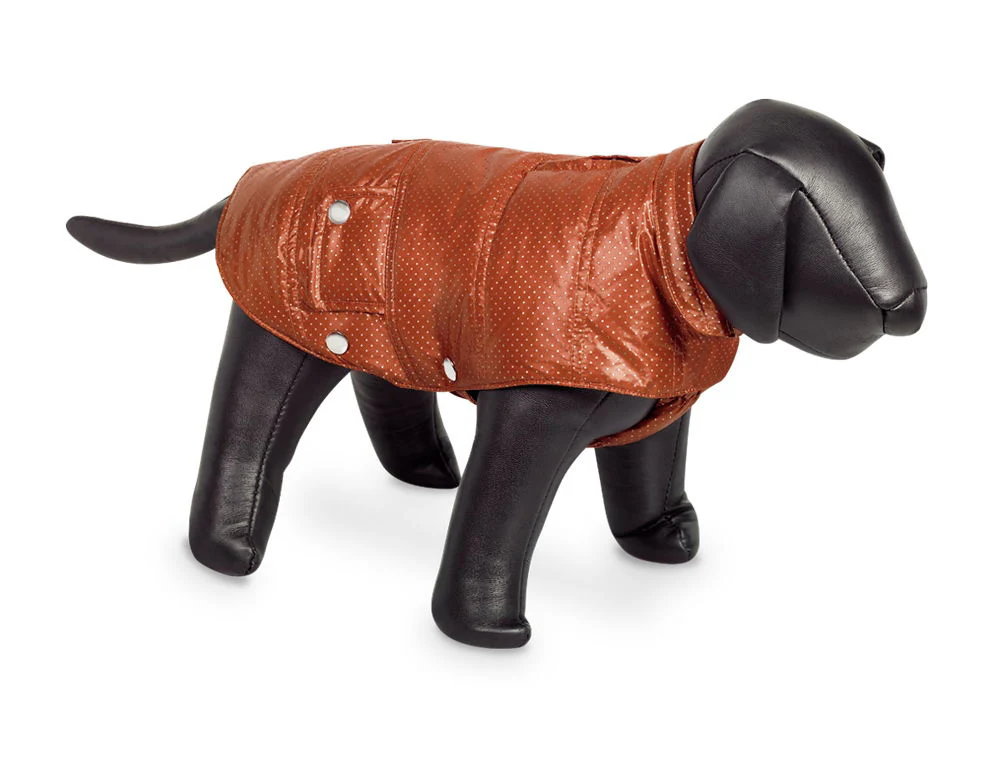 Nobby Danika Dog Coat Orange With Silver Dots 48cm