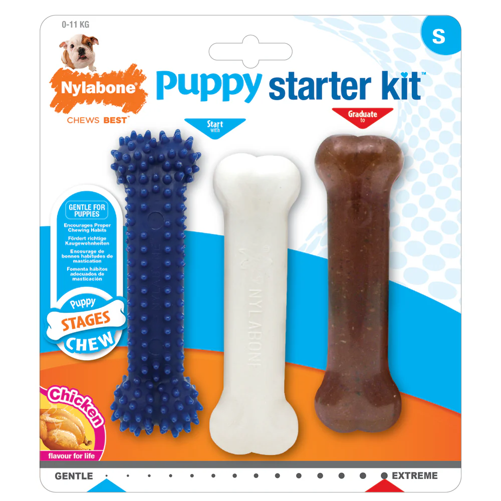 Nylabone Puppy Stages Chew Triple Pack Chicken Small