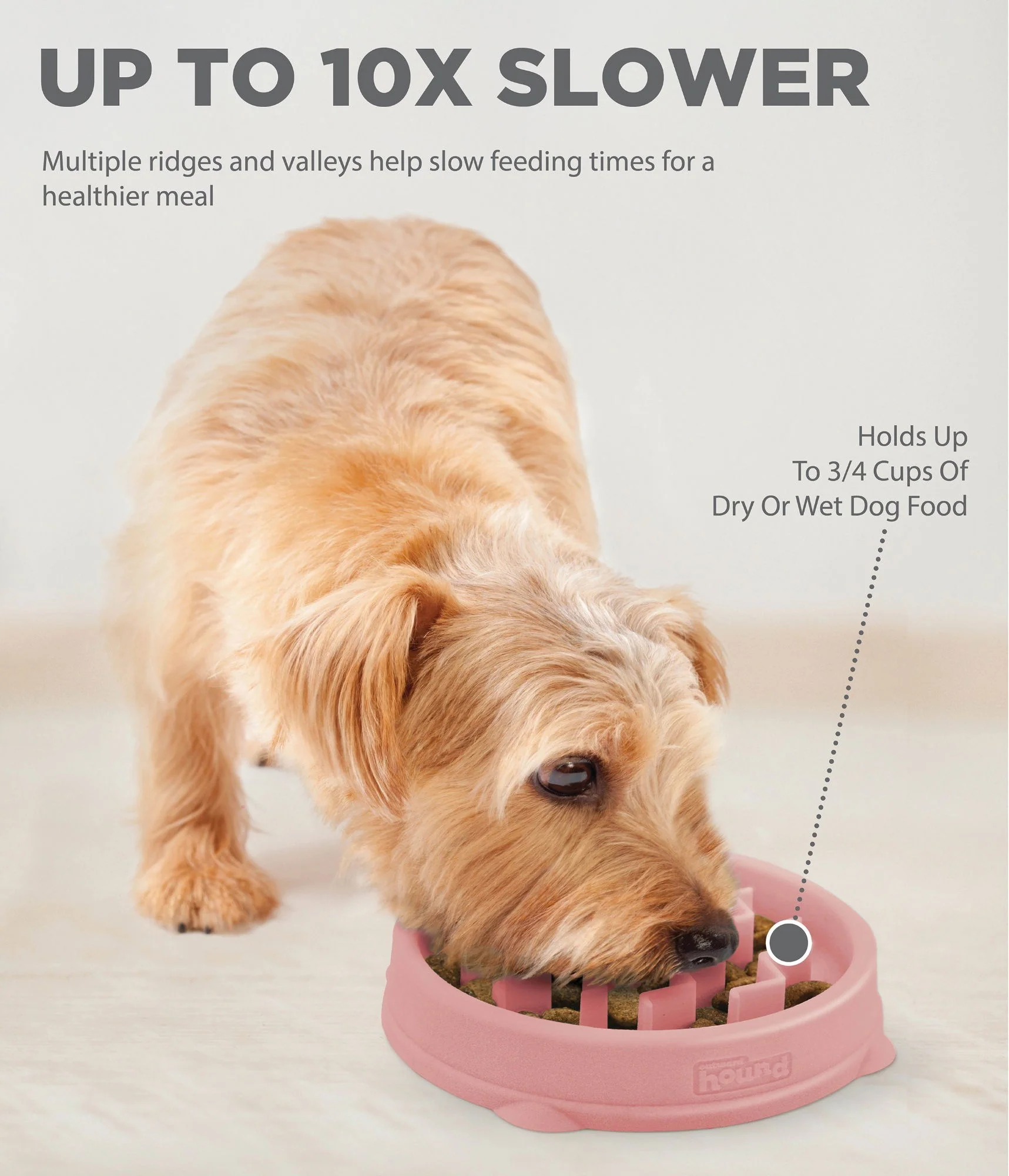 Outward Hound Fun Feeder Wave Pink Sml - Image 4