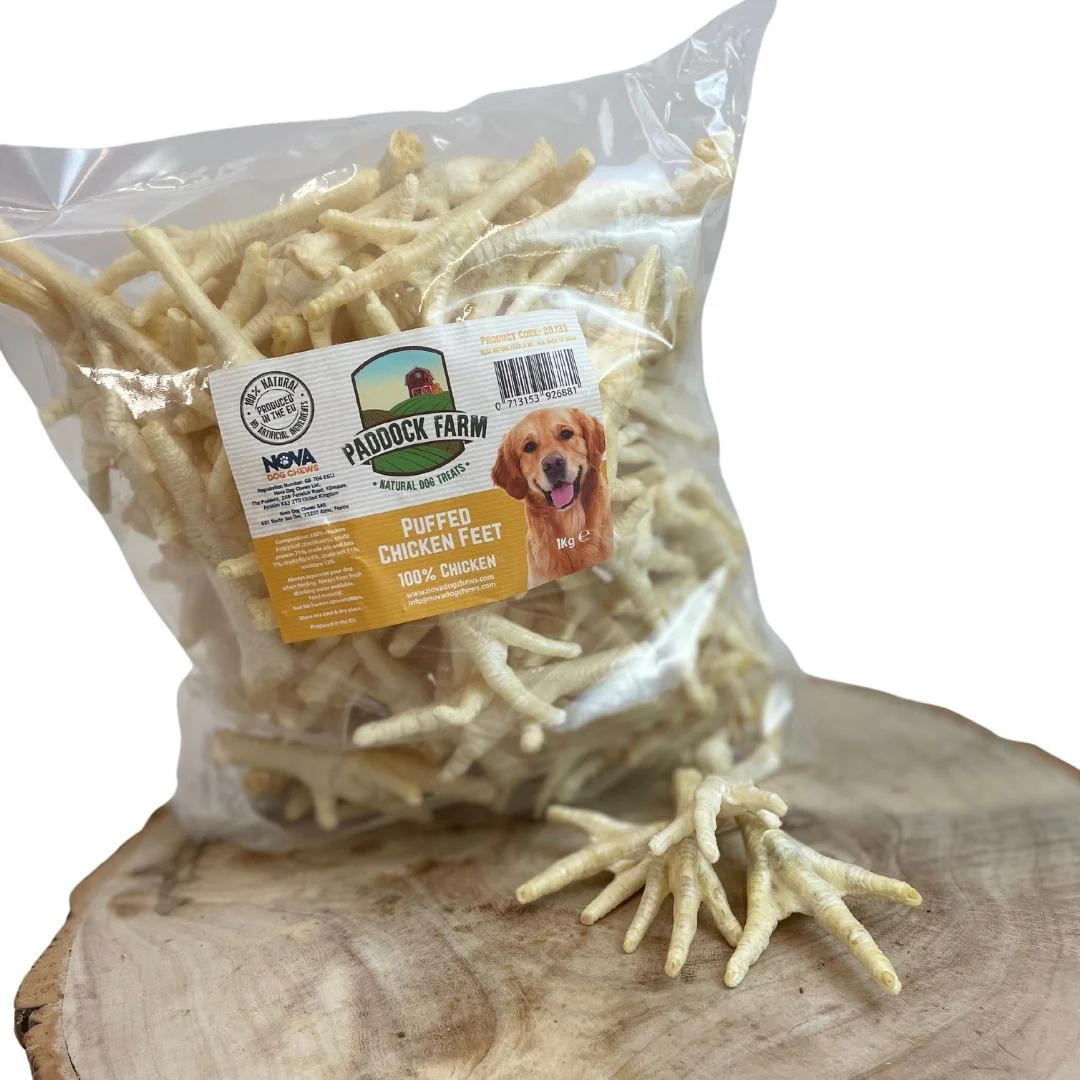 Paddock Farm - Puffed Chicken Feet 1kg