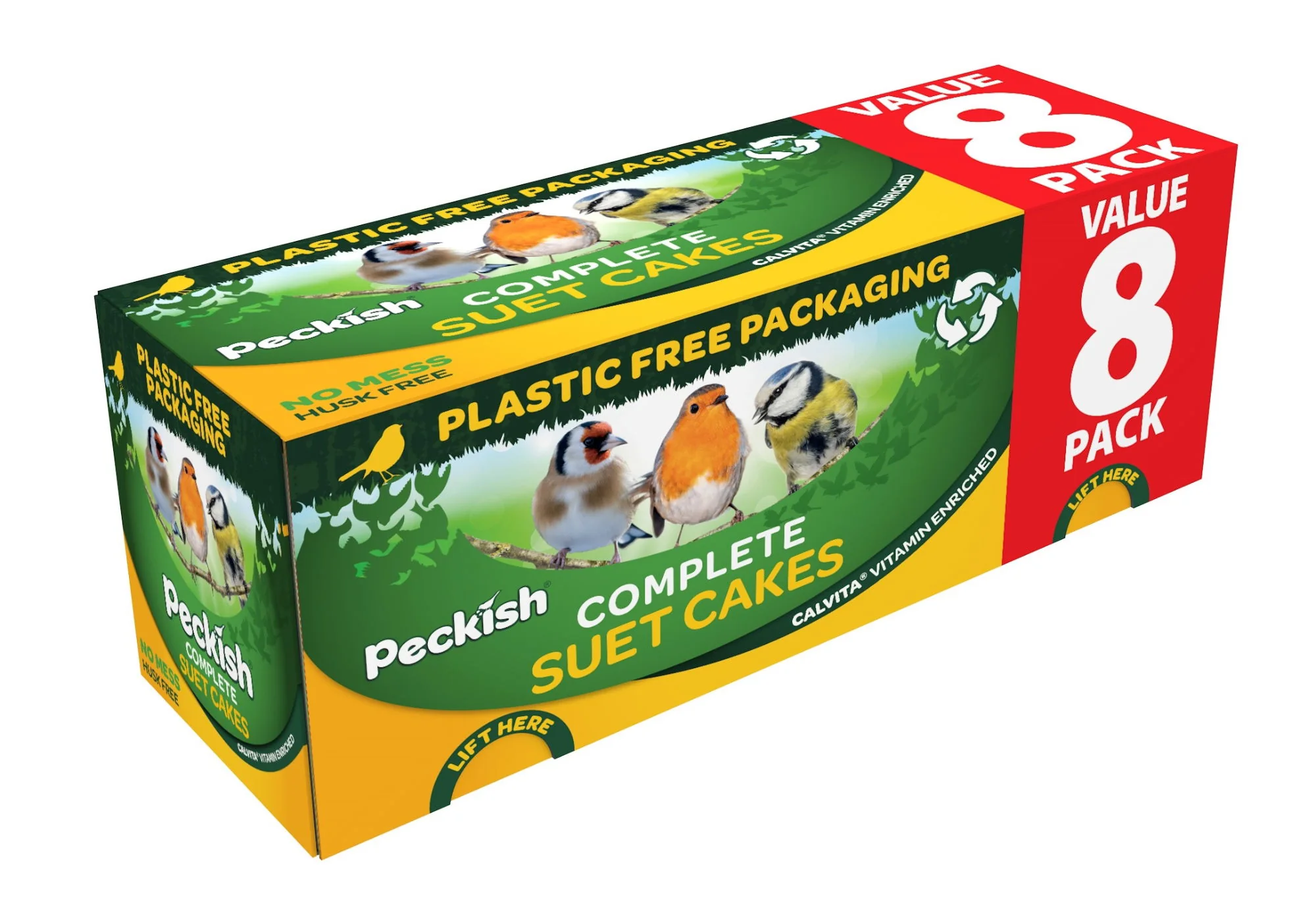 Peckish Complete Seed and Nut Suet Cakes 8 Pack Box