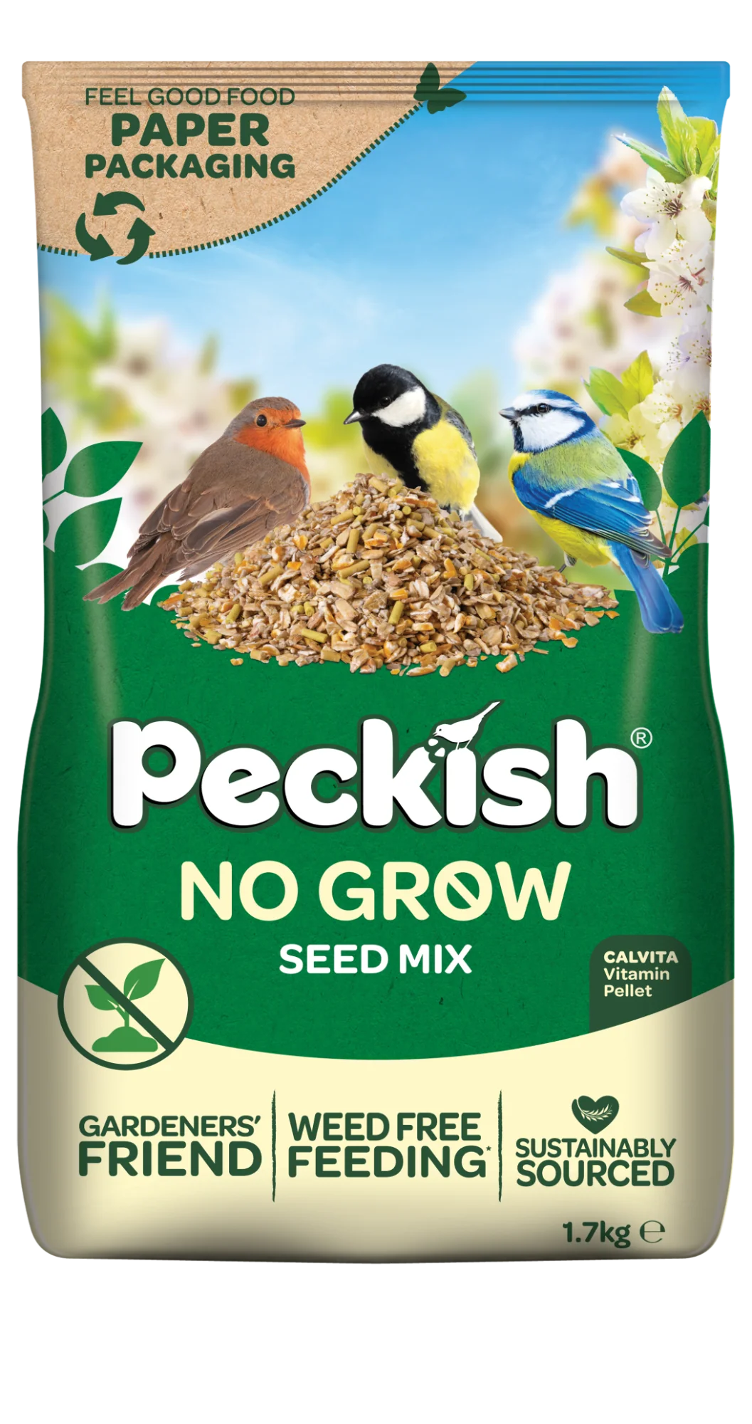 Peckish No Grow Wild Bird Seed Mix 1.7kg