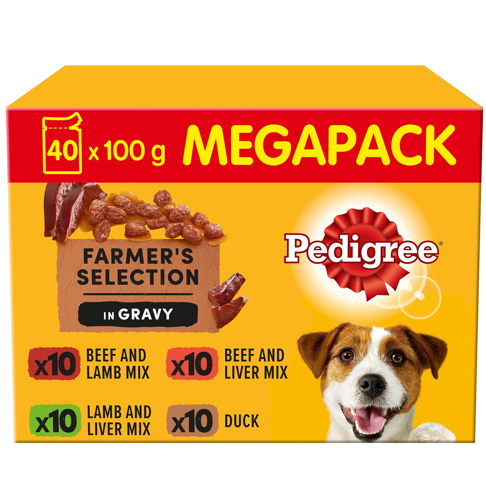 PEDIGREE Adult Wet Dog Food Pouch Farmers Selection in Gravy 40 x 100g - Image 2