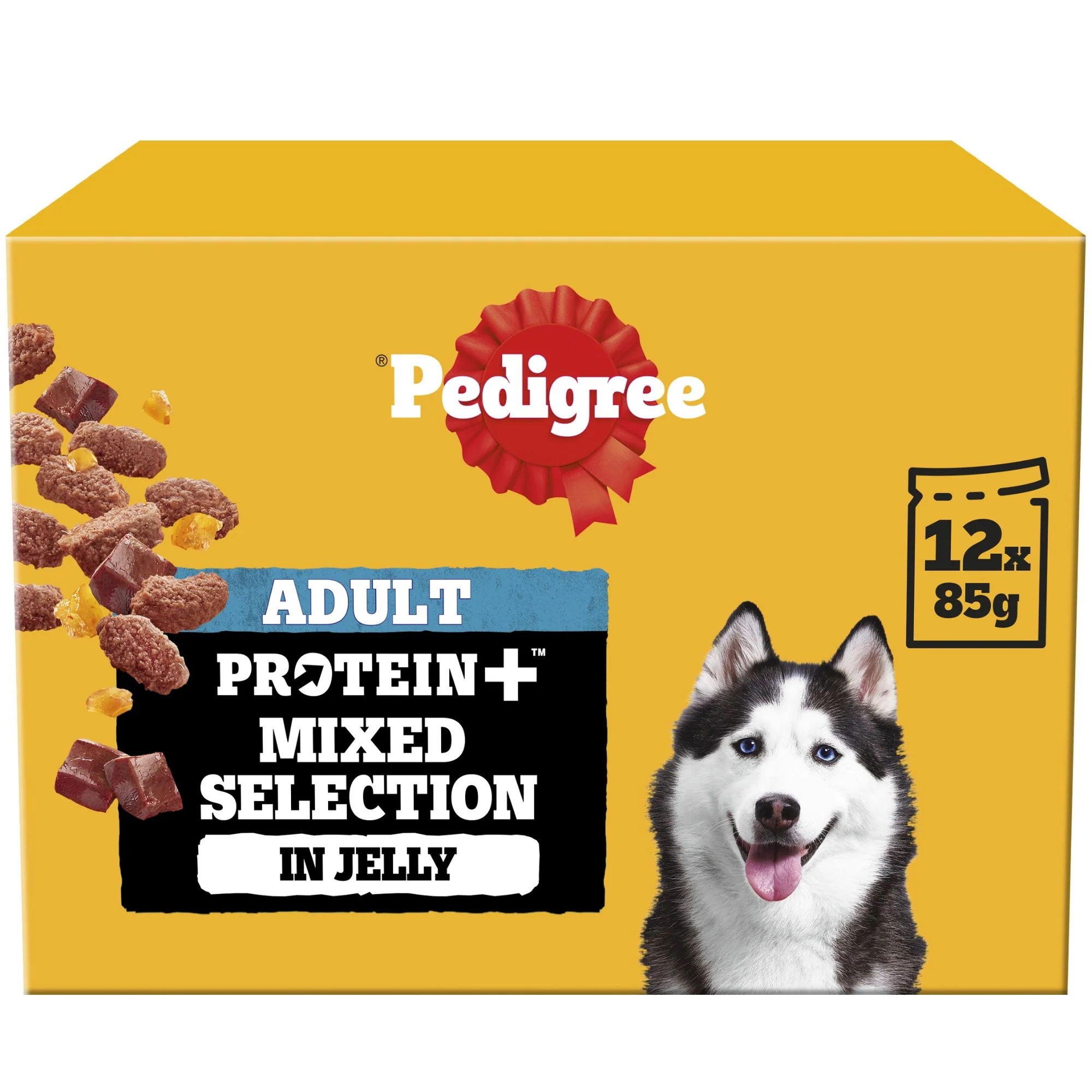 PEDIGREE Protein plus Adult Dog Pouches Mixed Selection in Jelly 12x85g - Image 2