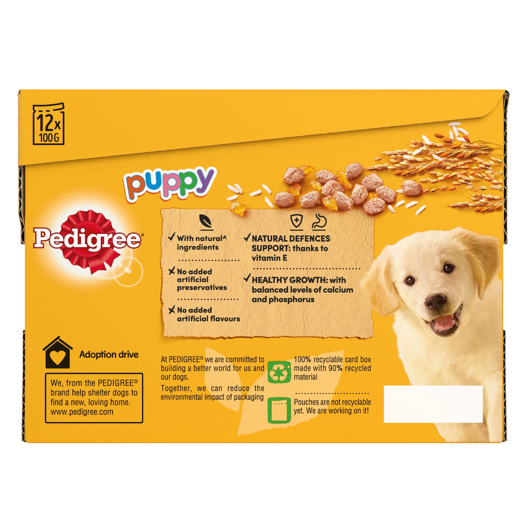 PEDIGREE Puppy Wet Dog Food Pouch Mixed in Jelly 12 x 100g - Image 3