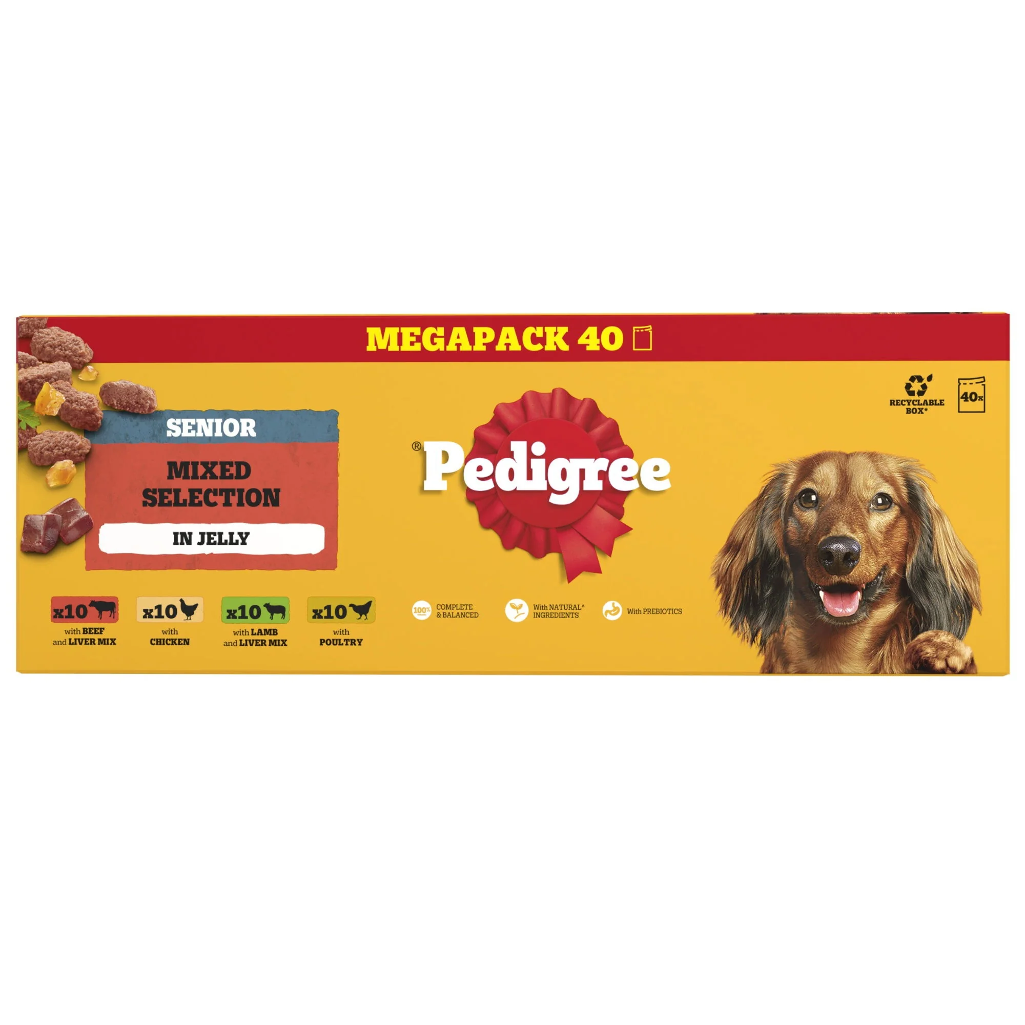 PEDIGREE Senior Dog Pouches Mixed Selection in Jelly 40x100g - Image 2