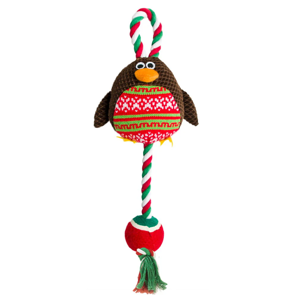 Pet Brands Festive Owl & Tennis Ball Throw