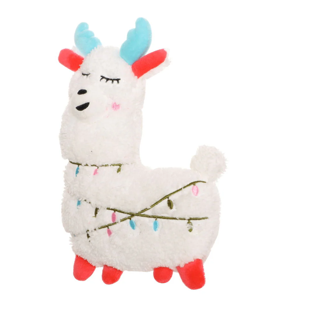 Pet Brands Festive Plush Llama Dog Toy Small - Image 2
