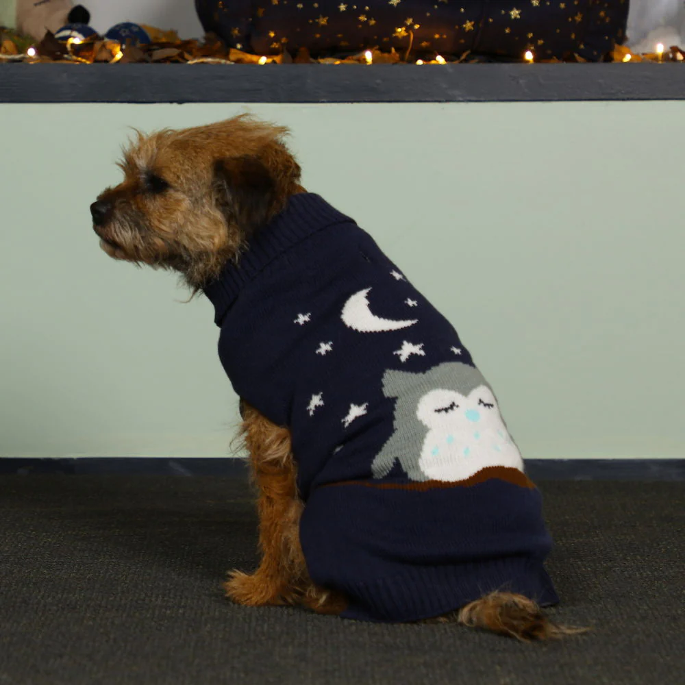 Pet Brands Starry Nights Owl Print Jumper Xs/s - Image 2