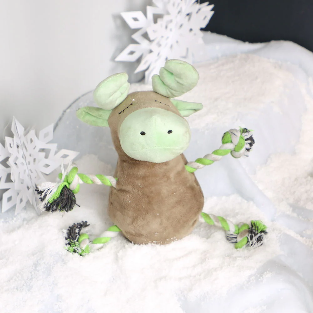 Pet Brands Starry Nights Plush Moose With Rope Legs - Image 2