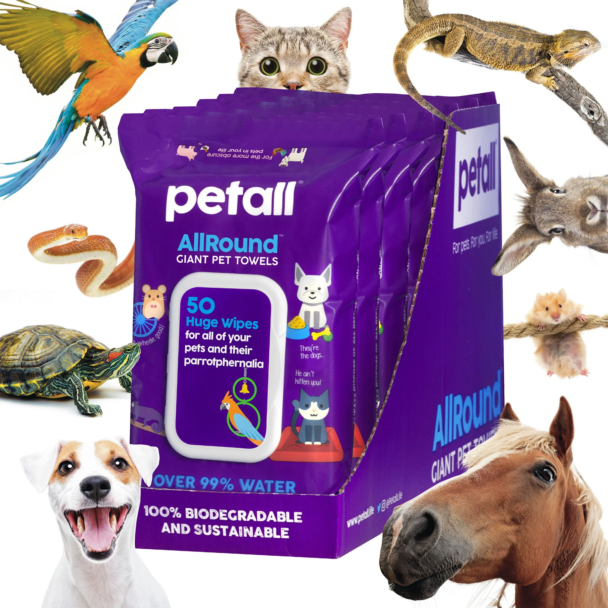 Petall Allround Giant Pet Towels 50 Wipes - Image 2