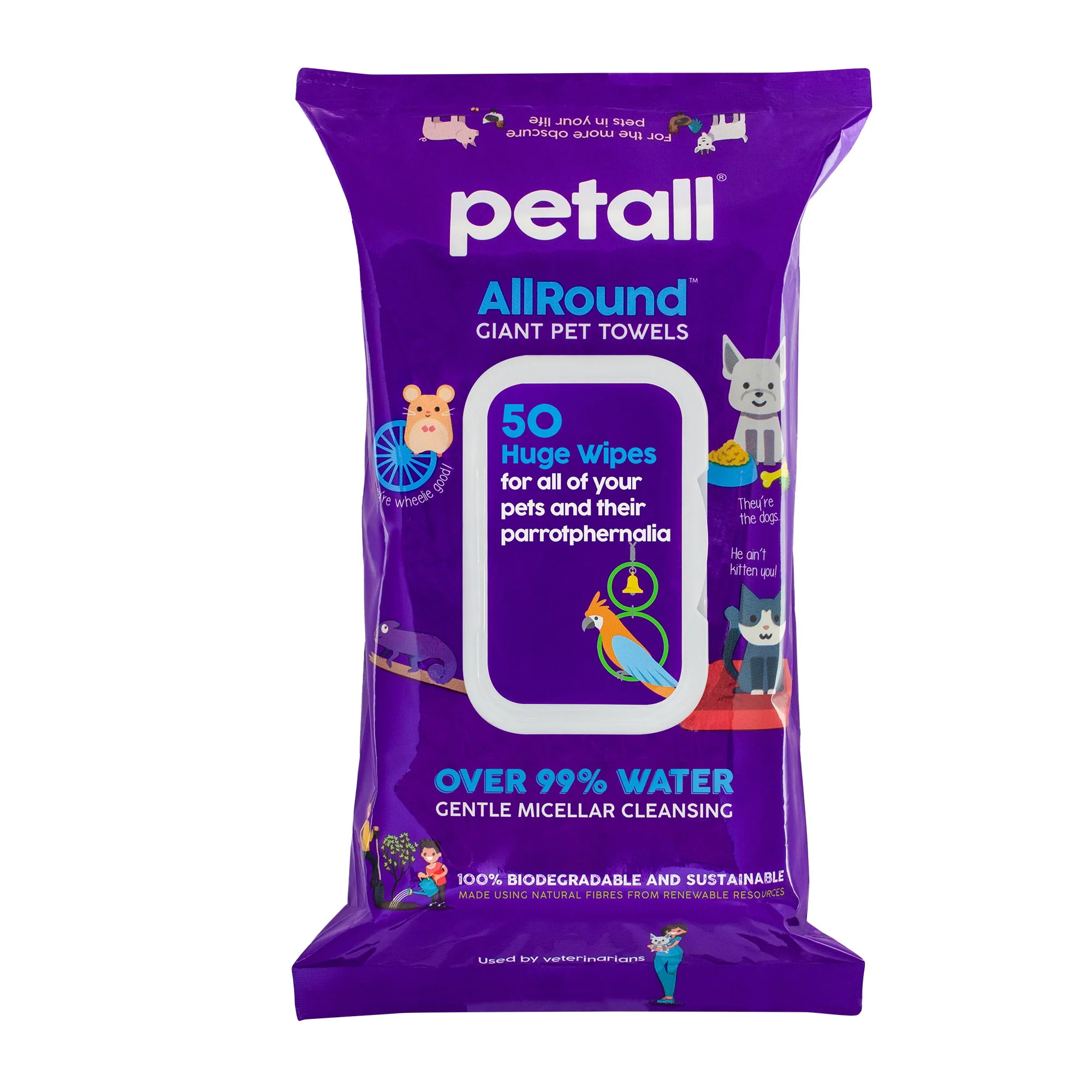 Petall Allround Giant Pet Towels 50 Wipes - Image 3