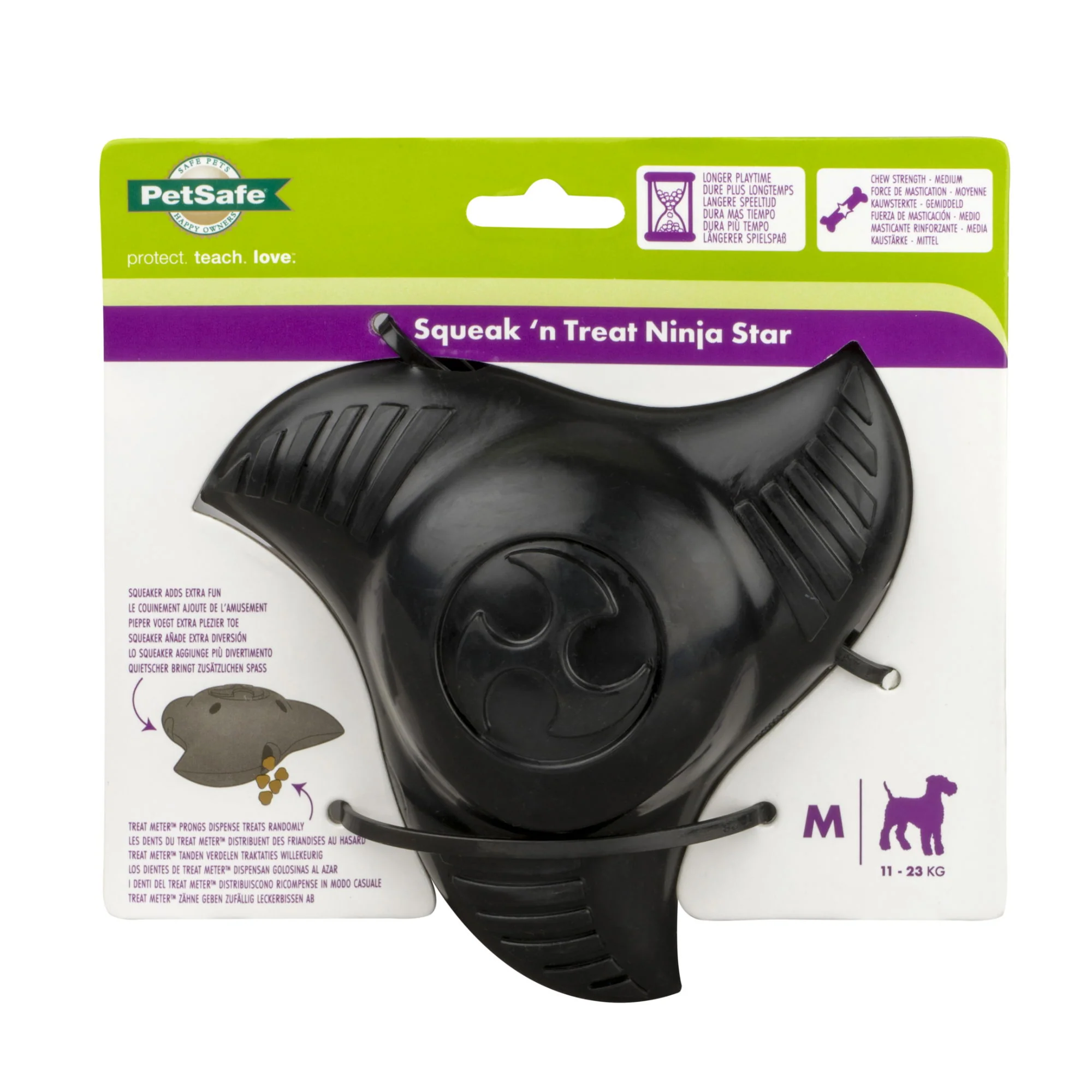 Petsafe Squeak 'n Treat Ninja Star Med