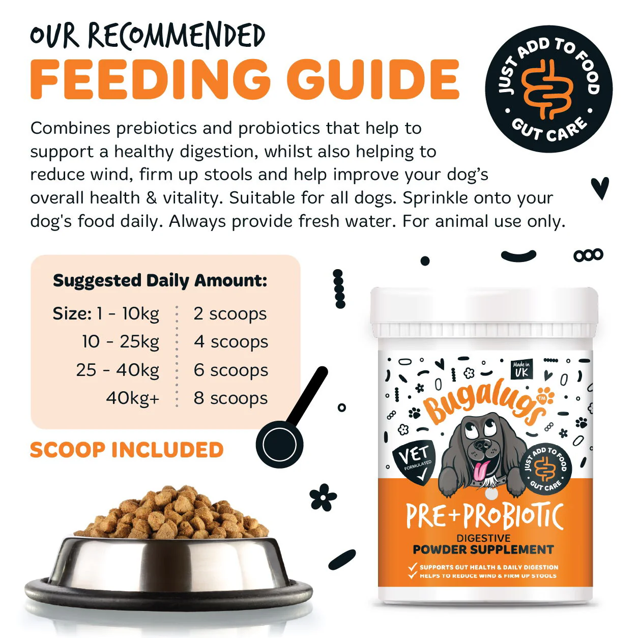 Pre & Probiotic Digestive Powder Supplement 200g Pot with spoon - Image 5