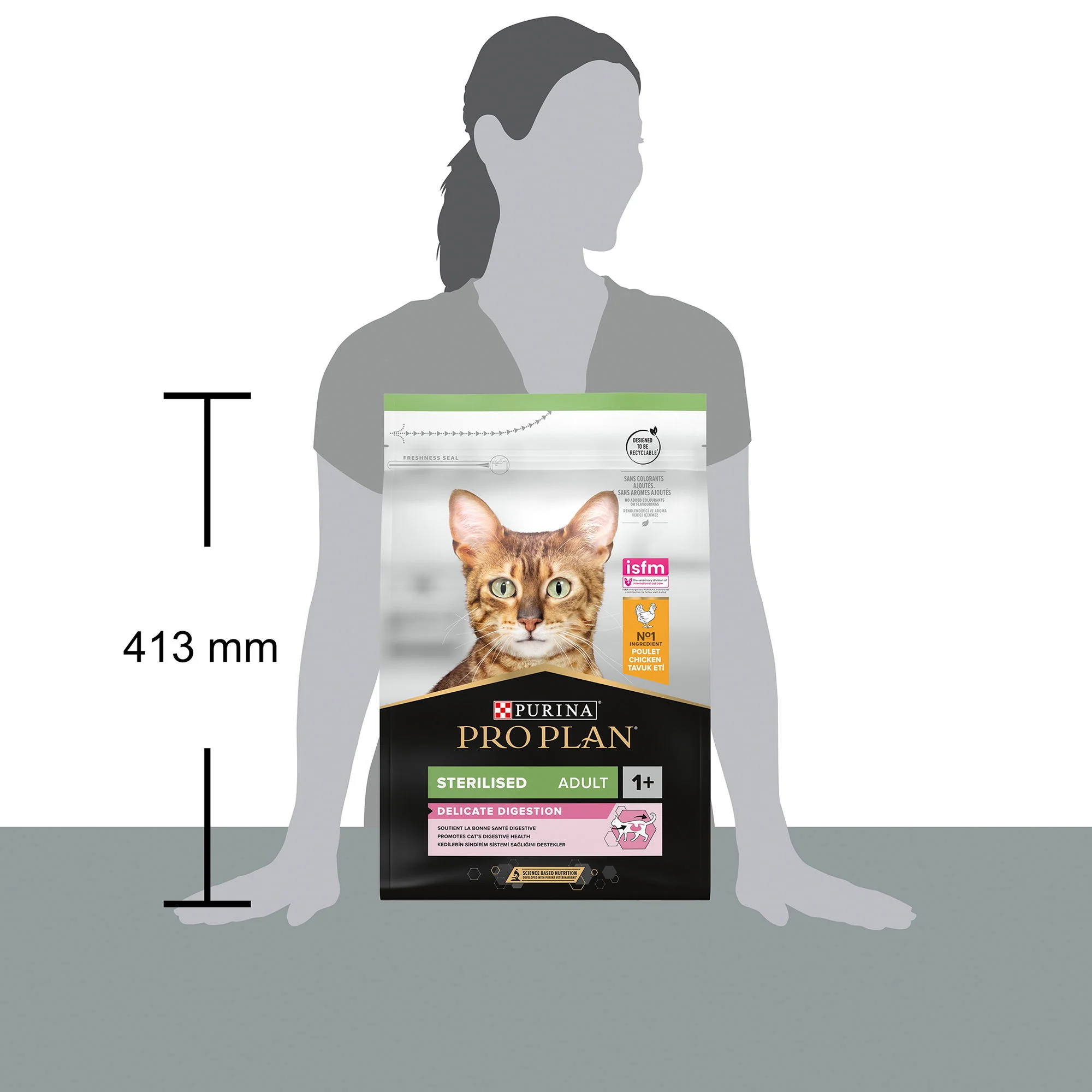 PRO PLAN Cat Optirenal Delicate Chicken & Rice 3kg Optidigest Sterilised Adult Dry Cat Food 3kg - Image 4