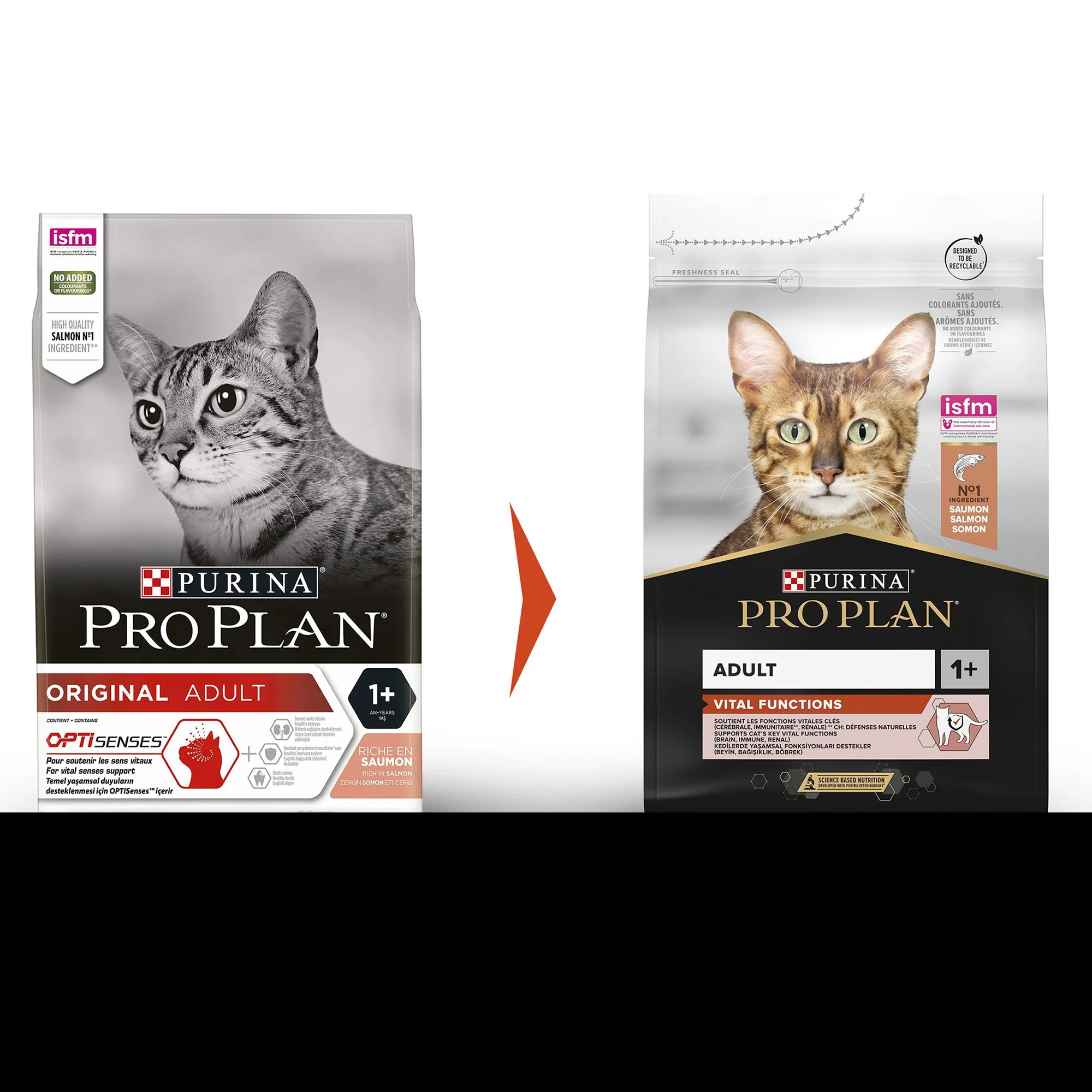 PRO PLAN Cat Optirenal Delicate Turkey & Rice 3kg Original Adult Cat Salmon & Rice 3kg - Image 4