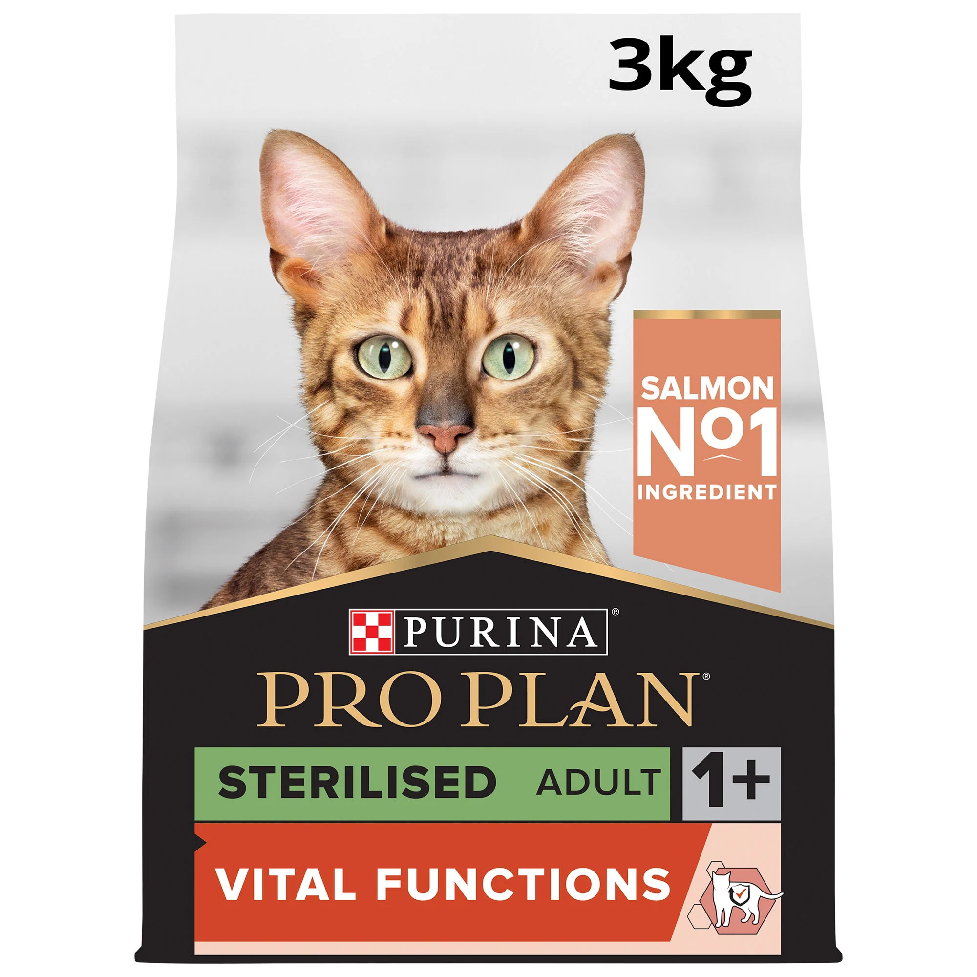 PRO PLAN Cat Optirenal Delicate Turkey & Rice 3kg Sterilised Adult Cat Salmon & Rice 3kg - Image 2