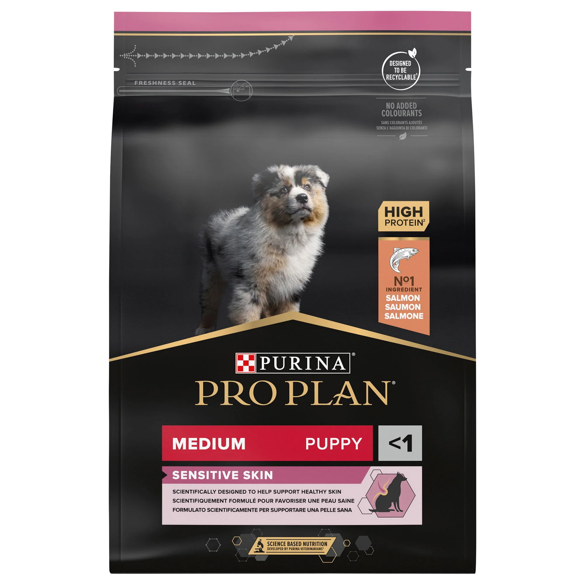 Pro Plan Dog Pup Optiderma Med Breed Sens Skin Salmon 3kg - Image 3