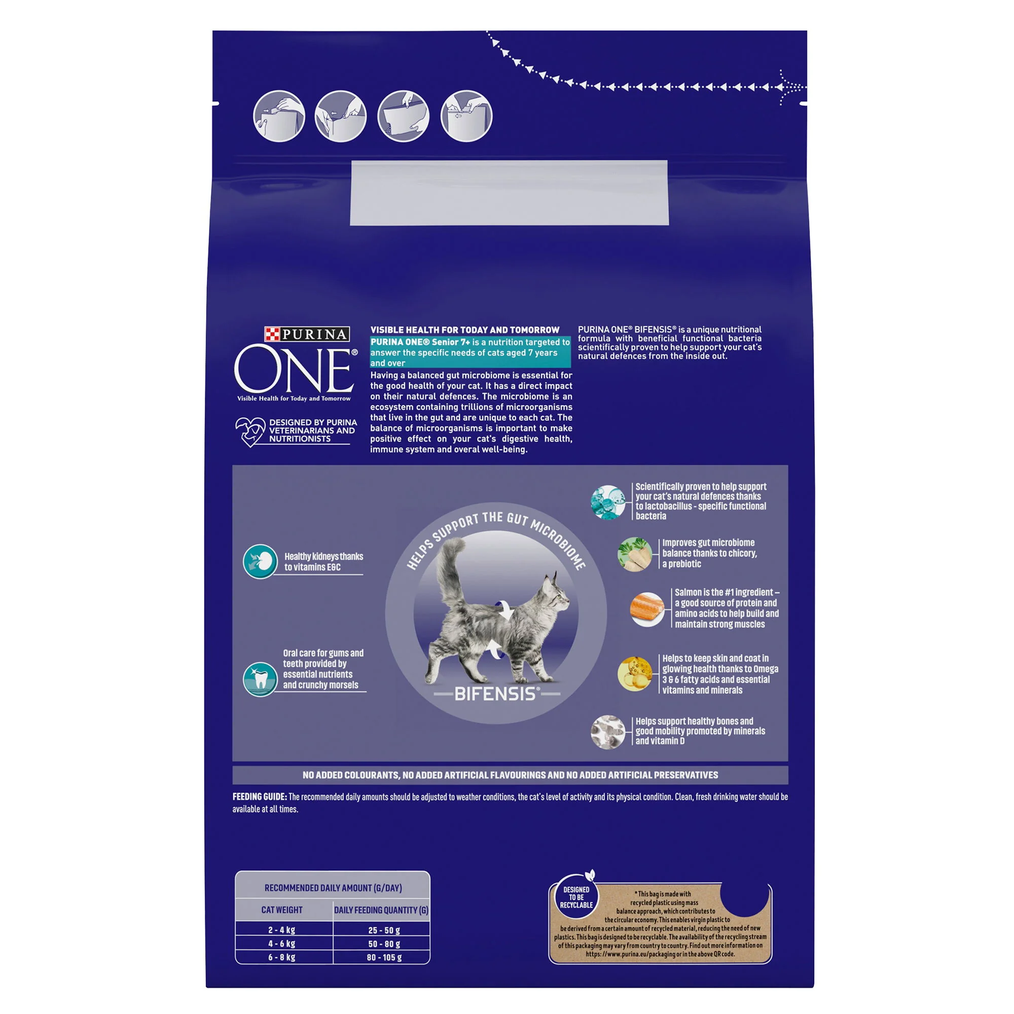 Purina One 7+ Dry Cat Food Rich In Salmon 2.8kg - Image 3