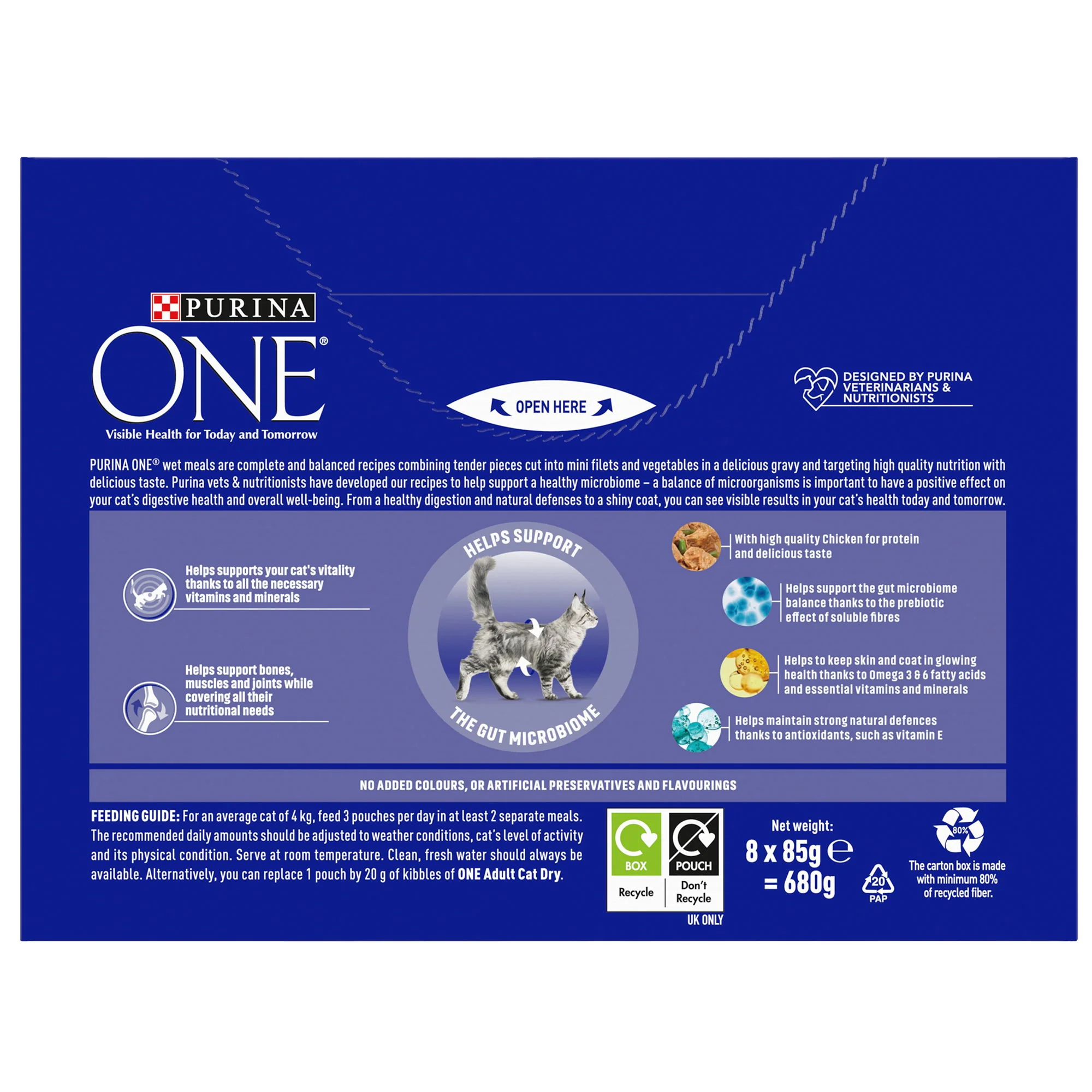 Purina One Adt Mini Fillets In Gravy Chicken & Beef 8x85g - Image 3