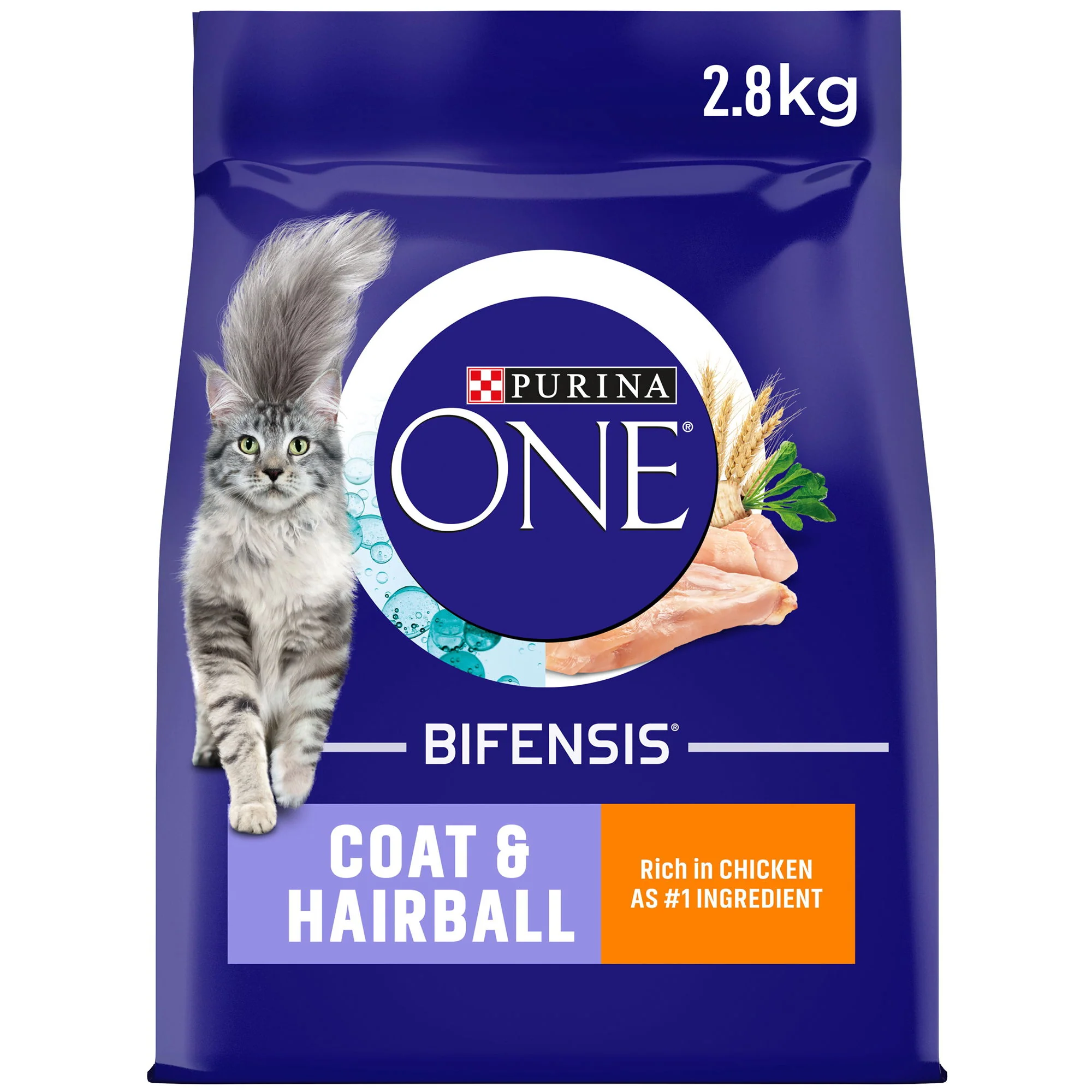 Purina One Coat & Hairball Adult Dry Cat  Chicken 2.8kg - Image 5