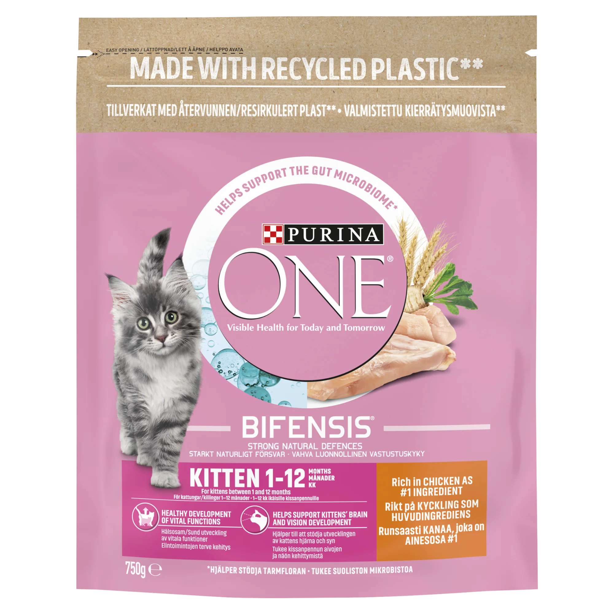 Purina ONE Kitten Dry Cat Food Rich in Chicken 750g