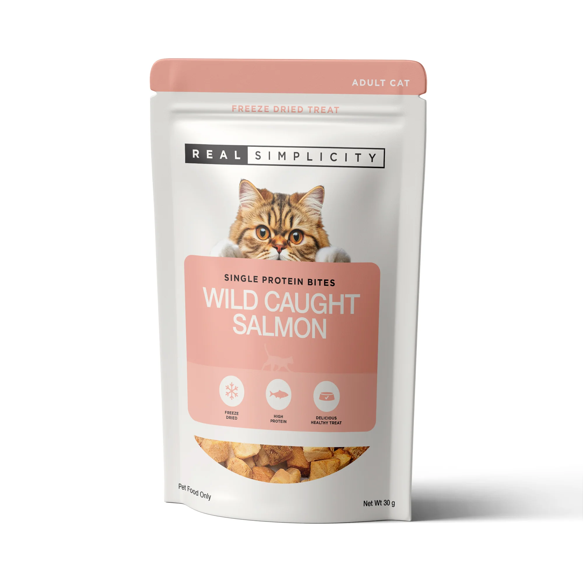 Real Simplicity Freeze Dried Single Protein Treats Wild Caught Salmon 30g