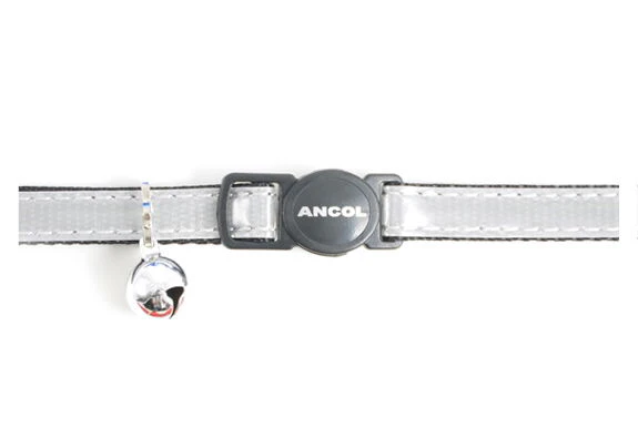 Safety Buckle Cat Collar Gloss Reflective Silver