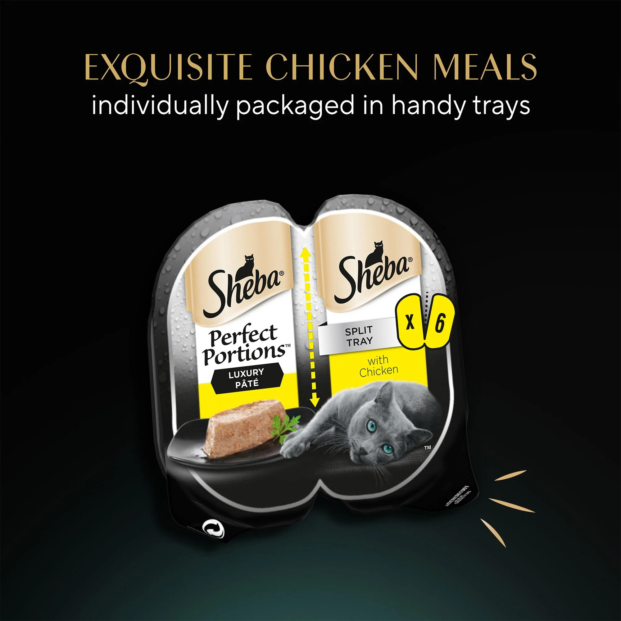 SHEBA Perfect Portions Adult Wet Cat Food Trays Chicken in Pate 6 x 37.5 - Image 4
