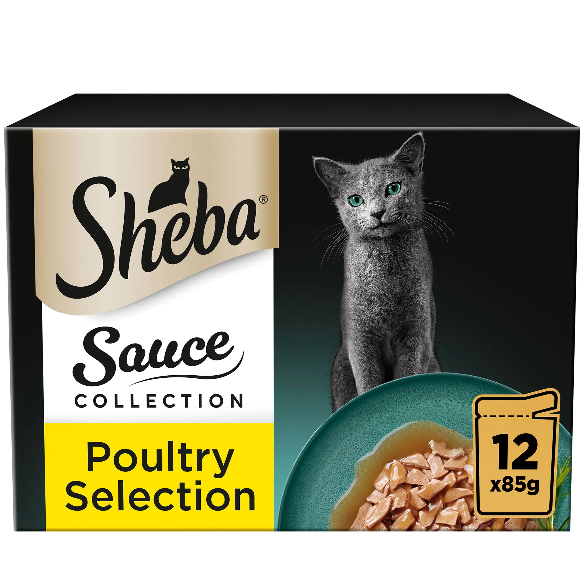 SHEBA Sauce Collection Adult Cat Food Poultry Selection 12 x 85g Pouch