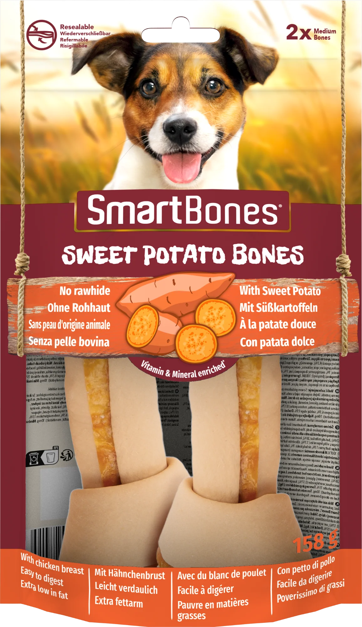 SmartBones Sweet Potato Medium 2 Pk