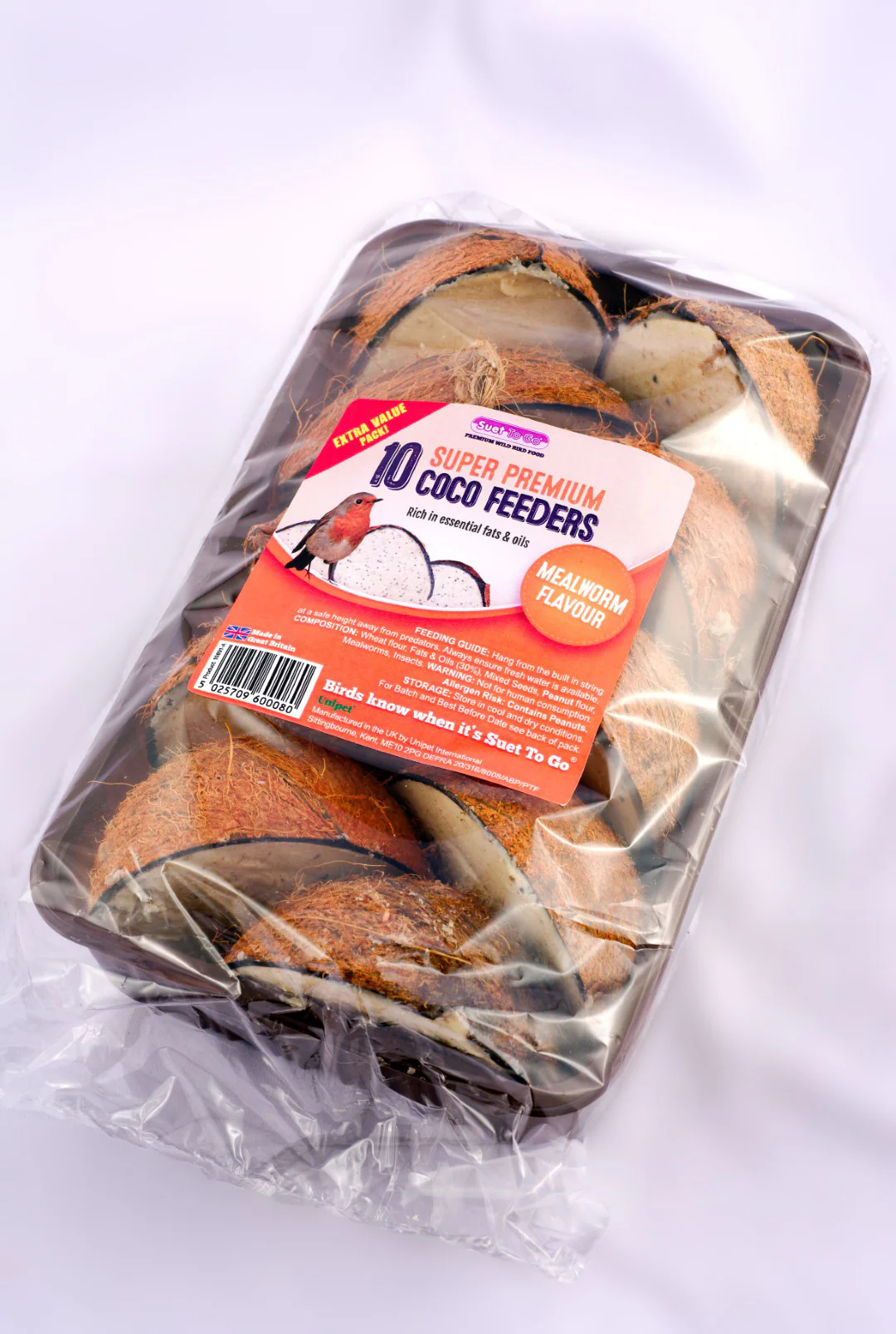 Suet To Go Half Coconut Feeder Mealworm 10 Pack - Image 3