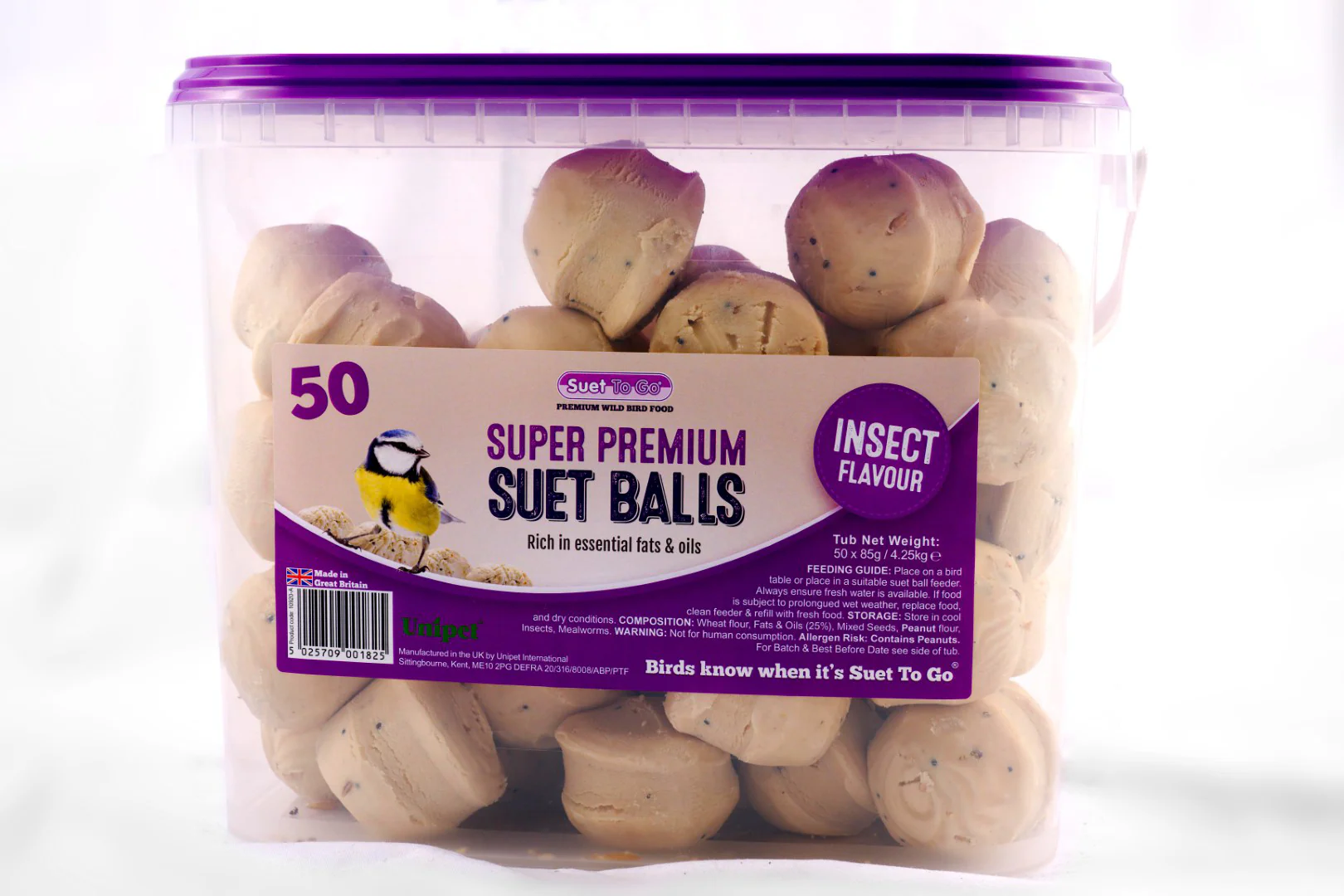 Suet To Go Insect Balls Tub (50 x 85g) 4.25kg