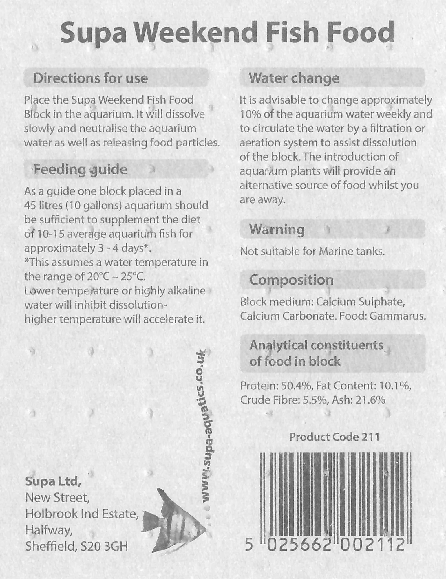 Supa Aquarium Weekend Fish Food 4x6g - Image 3