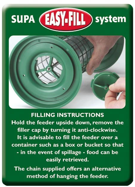 Supa Easy Fill Plastic Fortress Seed Feeder Green 20cm - Image 2