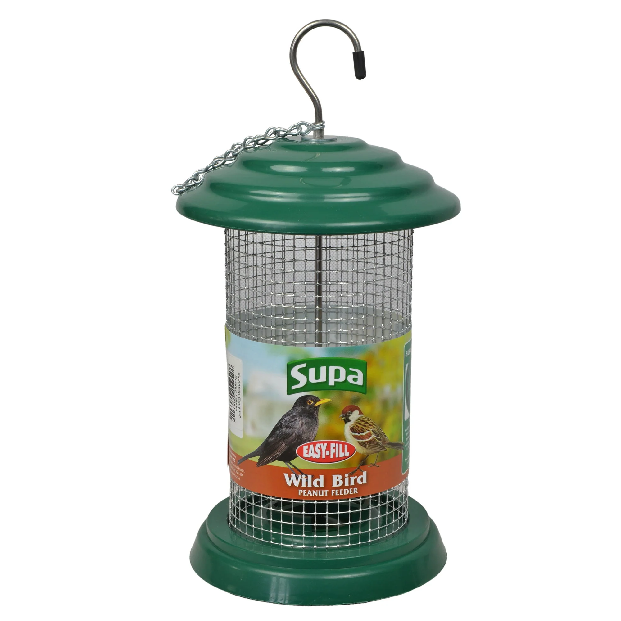 Supa Easy Fill Plastic Peanut Feeder Green 20cm (8 Inch) - Image 3