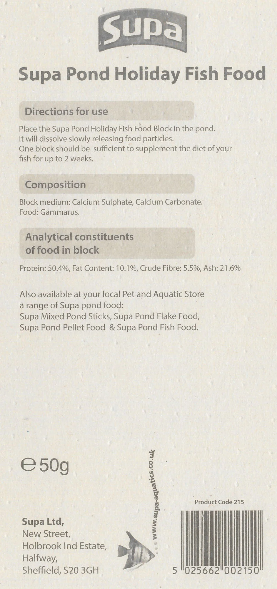 Supa Pond Vacation Fish Food - Image 3