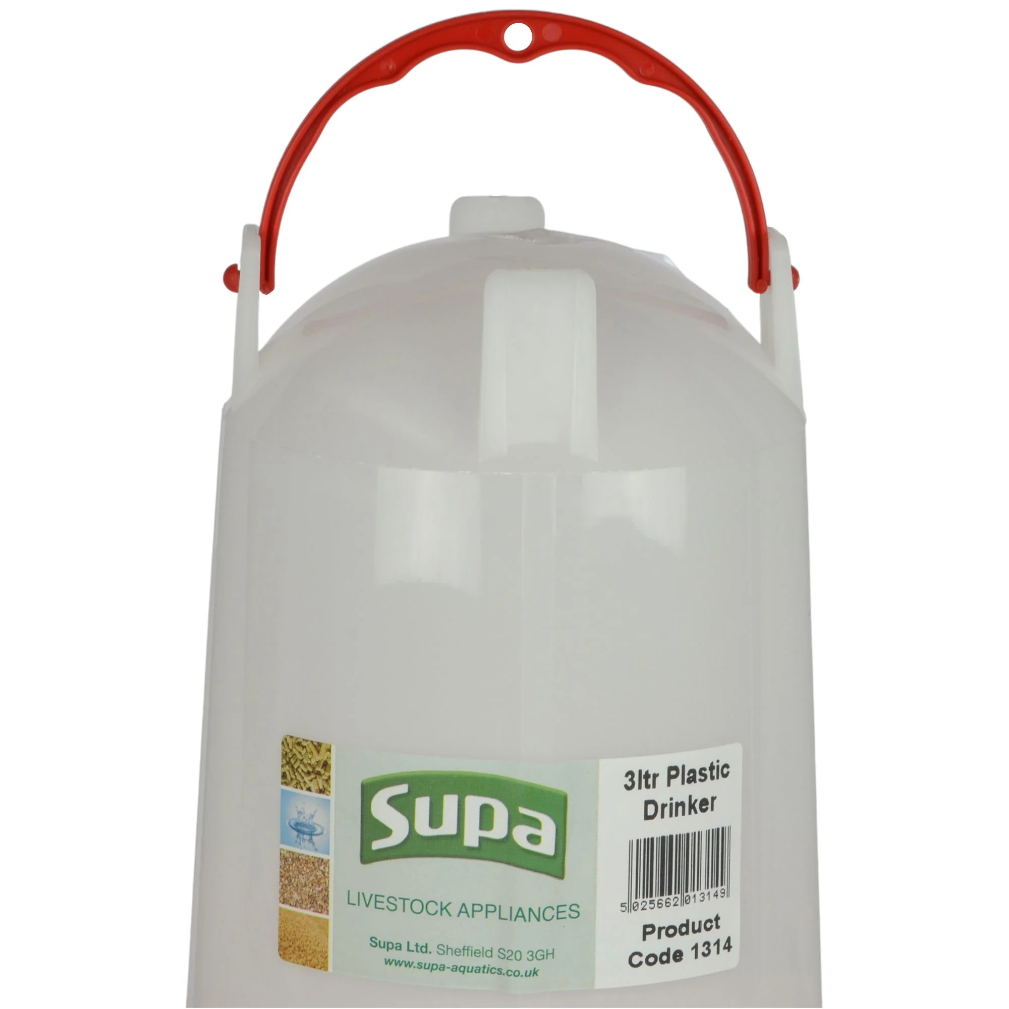 Supa Poultry Drinker Red & White 3ltr - Image 3