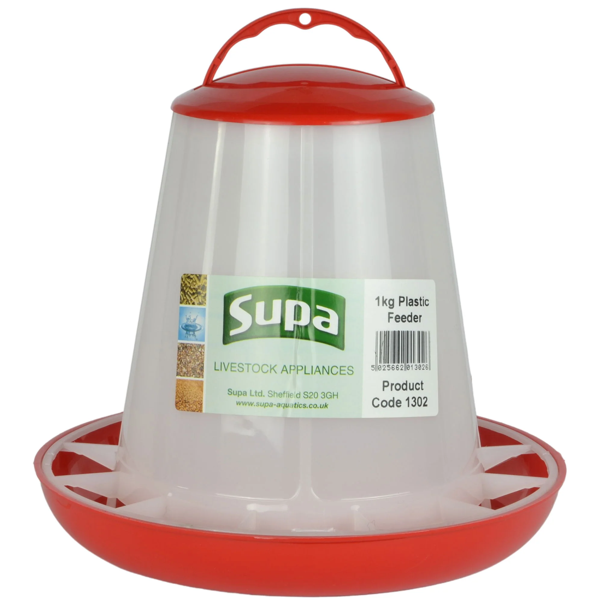 Supa Poultry Feeder Red & White 1kg