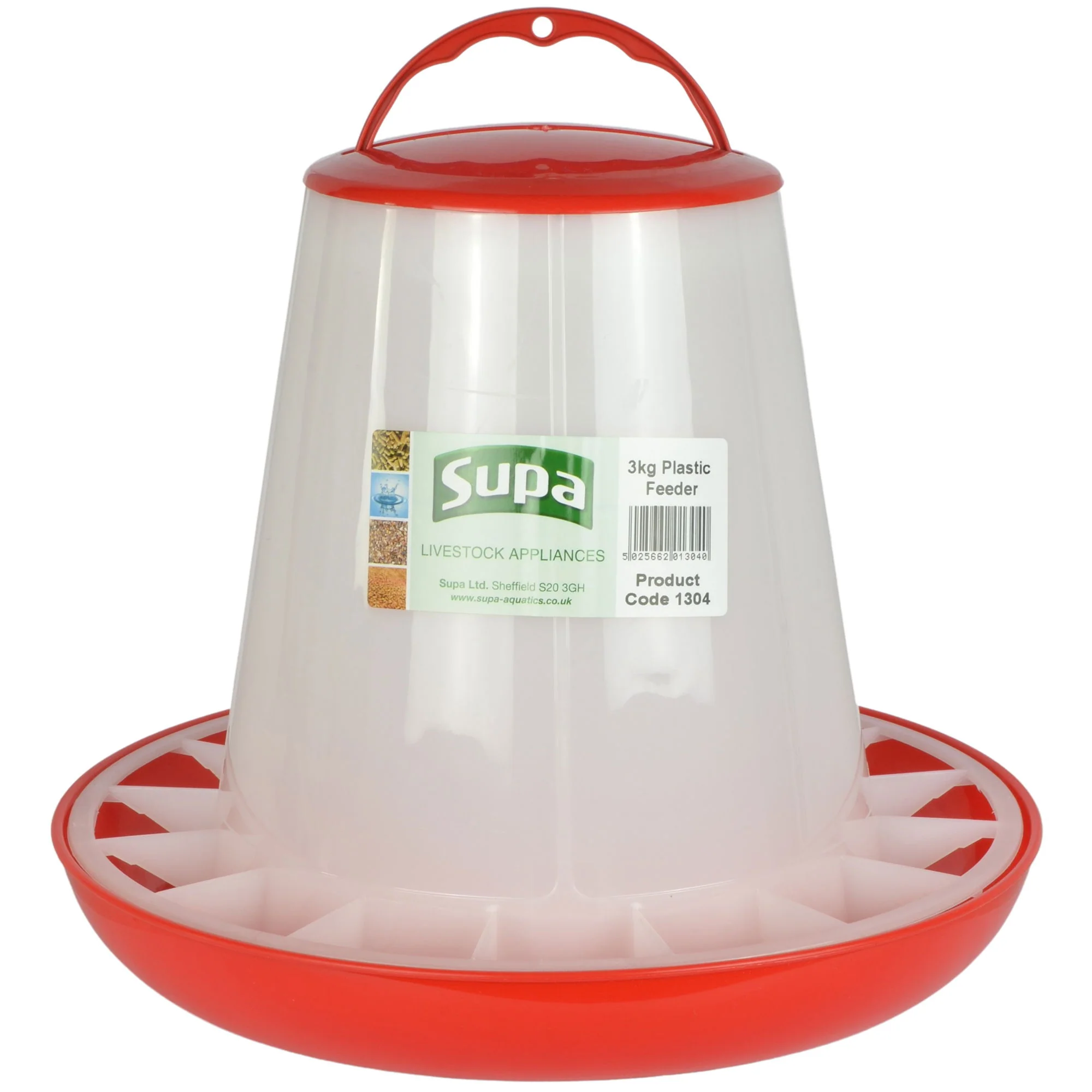 Supa Poultry Feeder Red & White 3kg