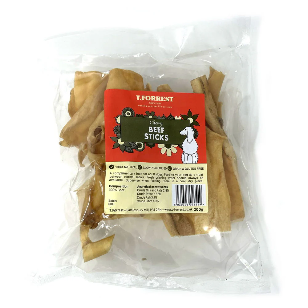 T Forrest Pre Pack Chewy Beef Sticks - 10x200g