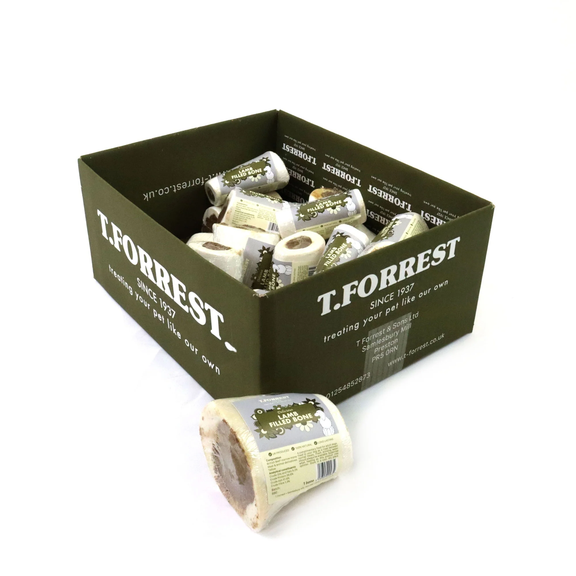 T Forrest Pre Pack Filled Bone 3in - Lamb - 15's